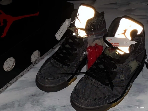 Rep TB Air 5 Off-White CT8480-001 x Jordan Black 0822